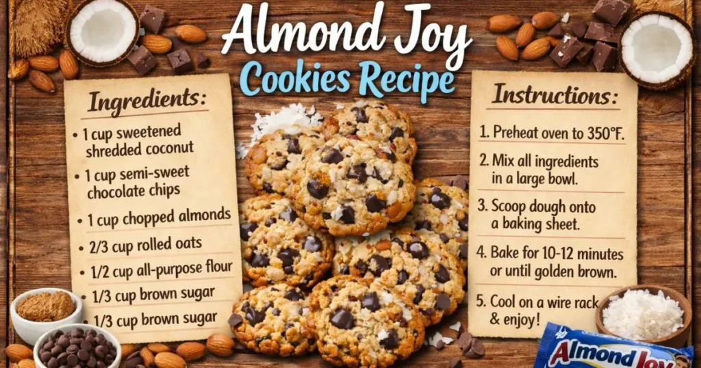 almond joy cookies recipe
