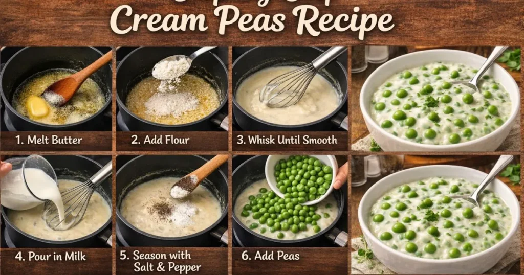 Step-by-Step Cream Peas Recipe Instructions